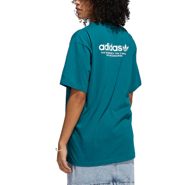 Футболка adidas originals Solid Color Logo Sports Short Sleeve Couple Style Green, мультиколор — фото 3