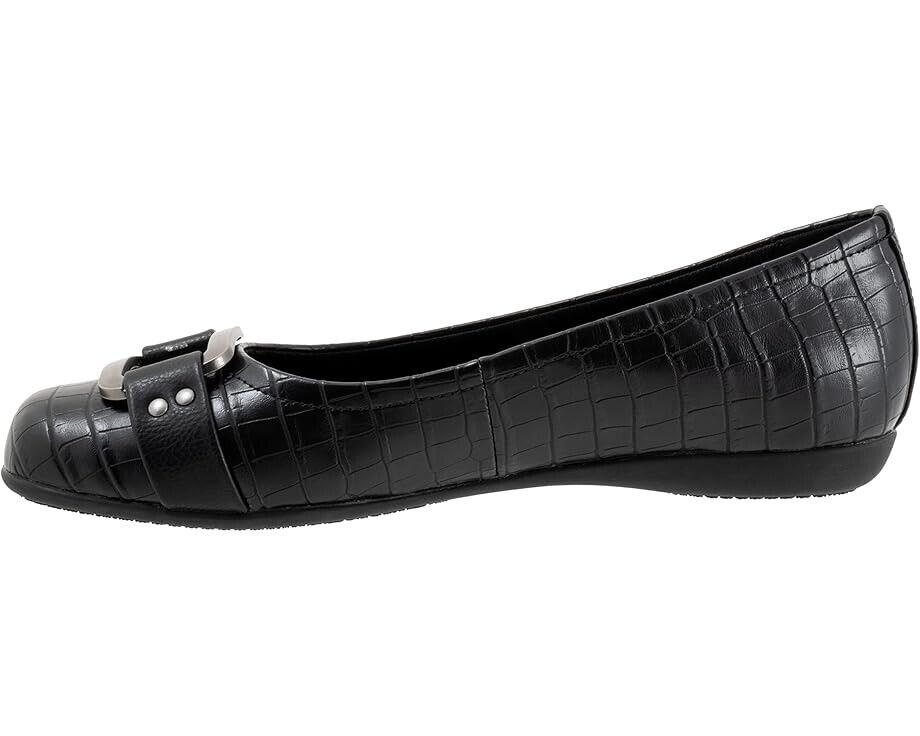 Женские балетки Trotters Sizzle Signature T1251-011, размер 11, черные, кожаные, без застежек, FZP418 — фото 3