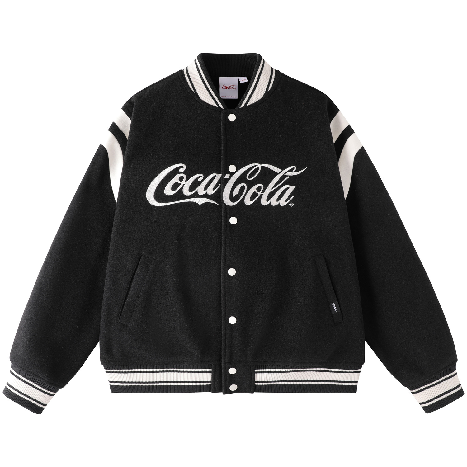 

Куртка бейсбольная Coca-Cola унисекс, утепленная, черная, Черный, Куртка бейсбольная Coca-Cola унисекс, утепленная, черная
