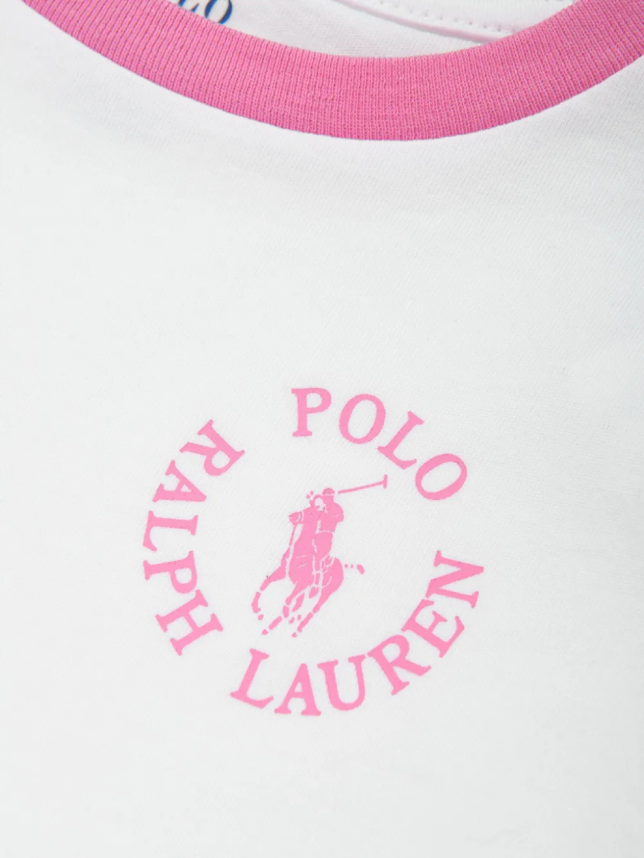 Футболка с логотипом POLO RALPH LAUREN KIDS с контрастной отделкой, белый — фото 3