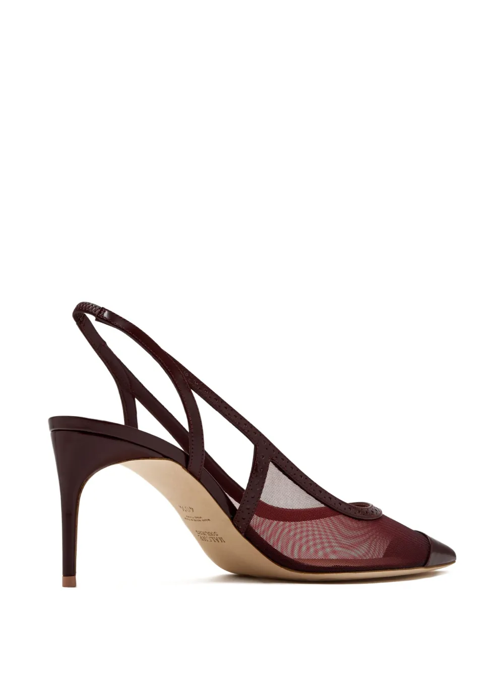 Туфли с заостренным носком и ремешком на пятке Malone Souliers, красный — фото 3
