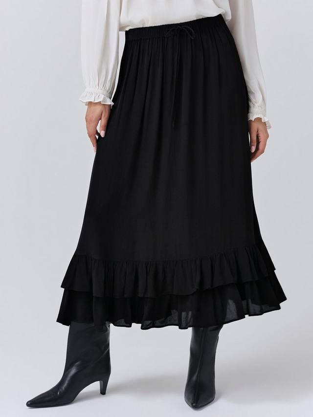 

Плиссированная миди-юбка трапеция от Scarlett Ghost, Black