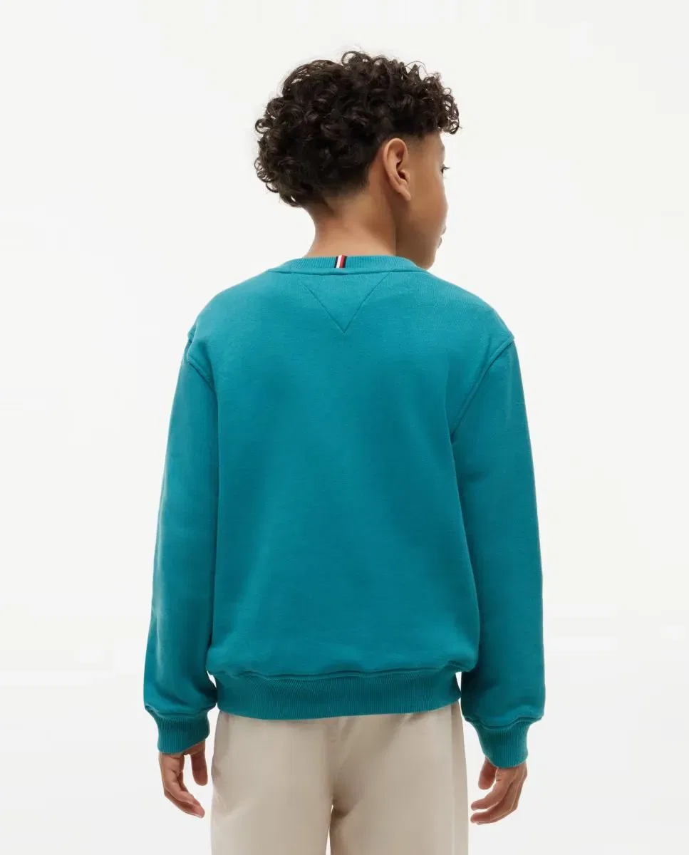 Детская худи для мальчиков с логотипом Tommy Hilfiger, Verde Oscuro — фото 2
