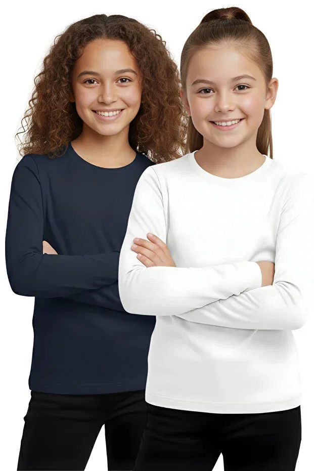 Детский комплект футболок с длинным рукавом Mk Mukko Kids, Pastel Colored — фото 4