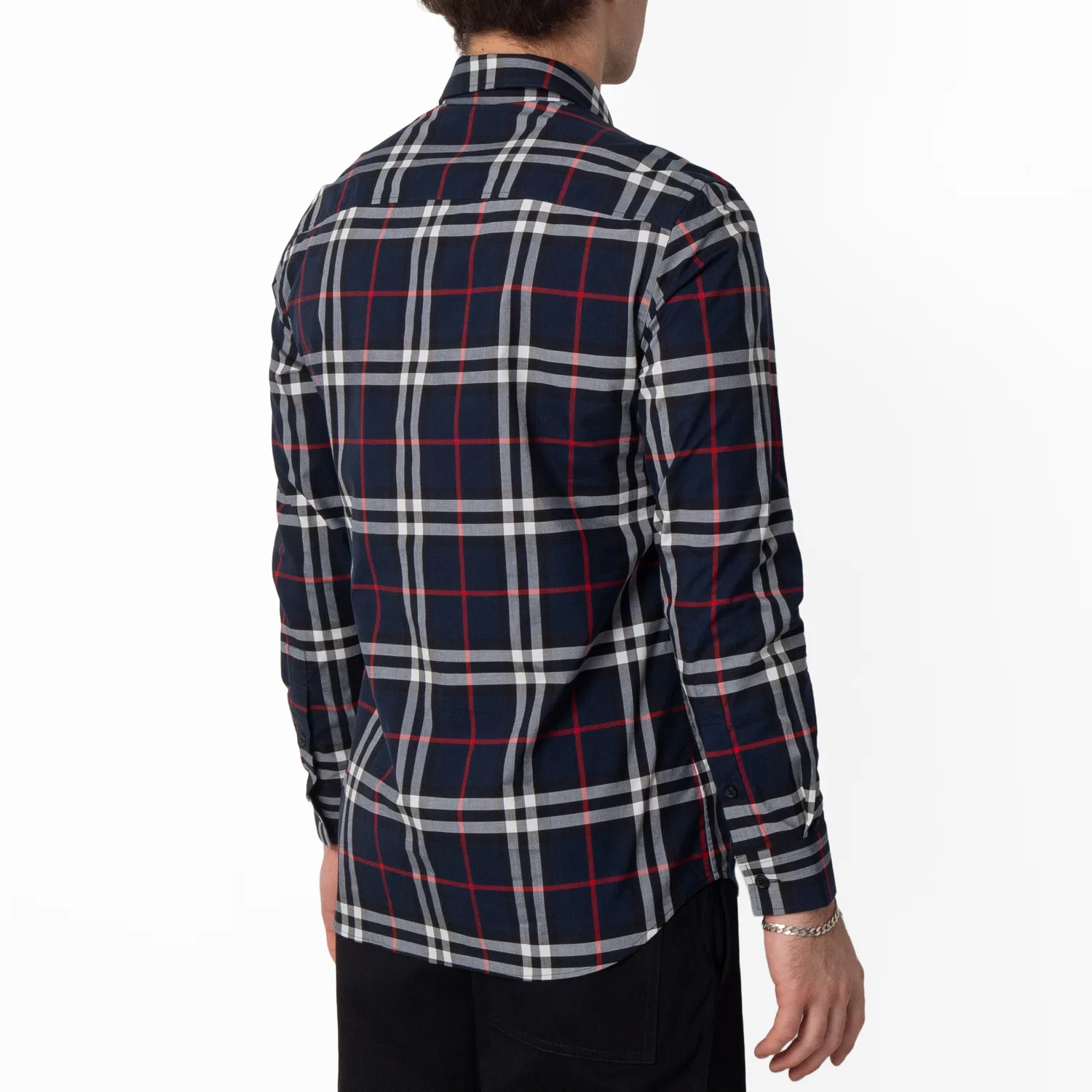 Рубашка с принтом Caxton Vintage Check Print Burberry, Navy Ip Check — фото 3