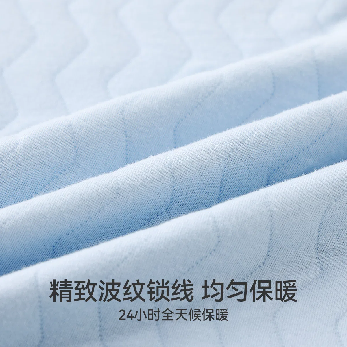 Детское комплект термобелья для мальчиков хлопковый Red bean, Light Blue — фото 4