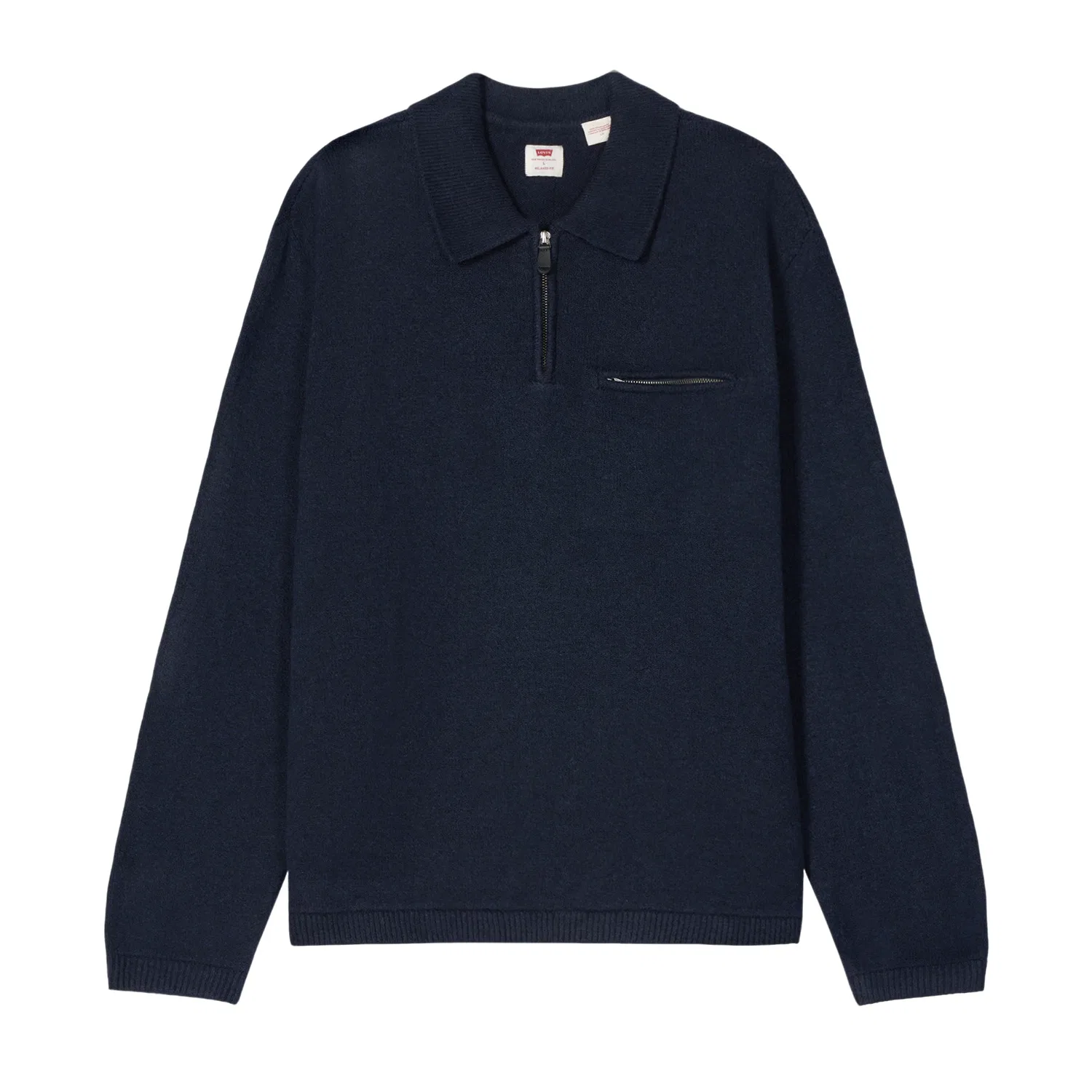 Мужской трикотажный пуловер с воротником поло Levi's, Dark Blue