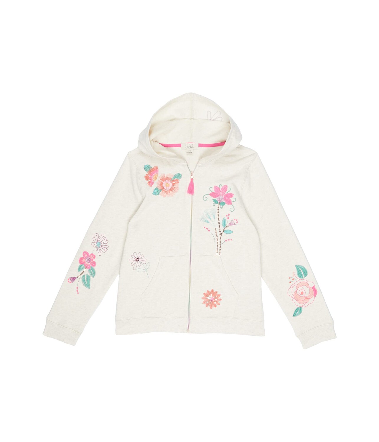 

Худи PEEK, Flower Embroidered Hooded Zip-Up Jacket