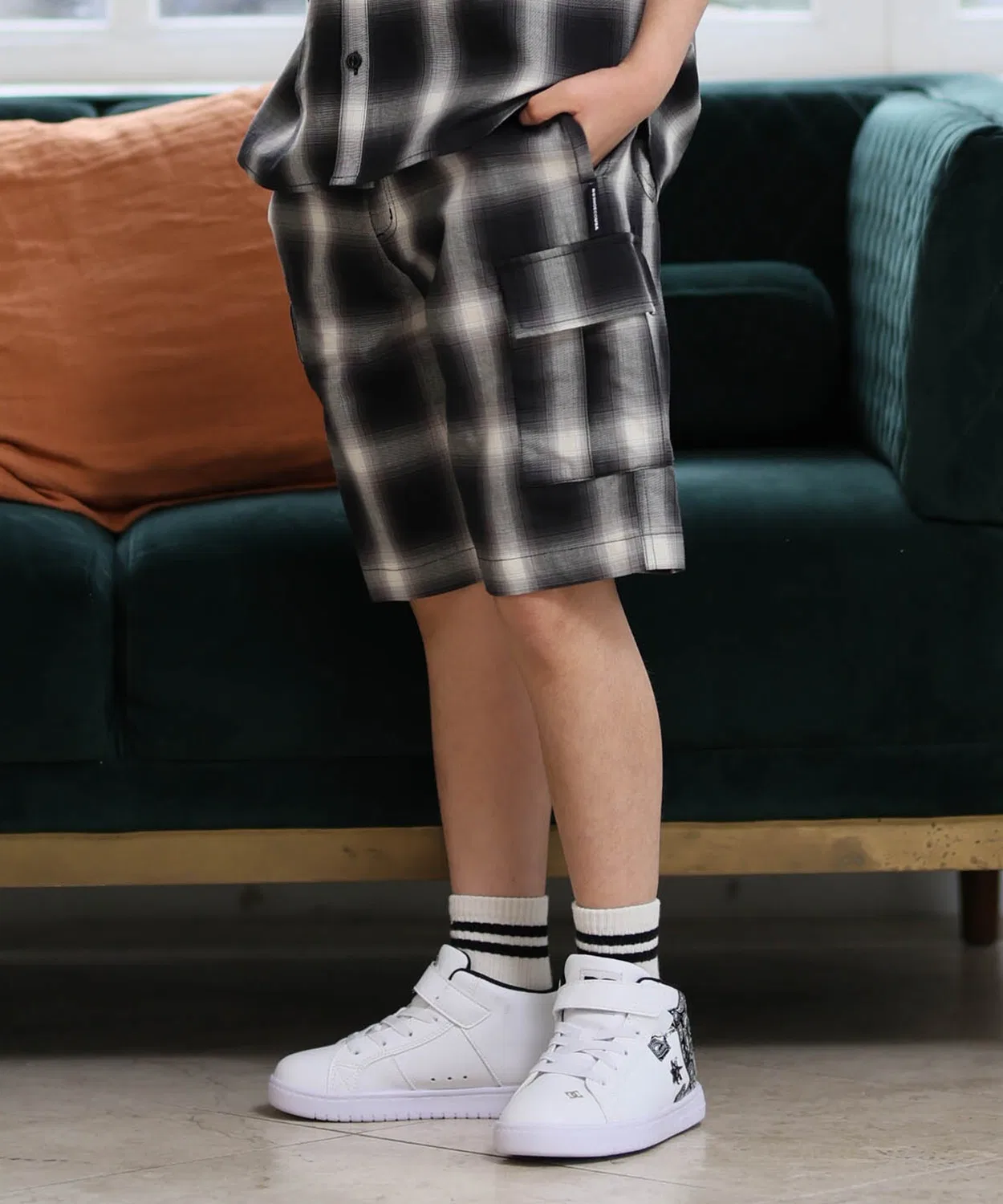 Детские шорты карго с принтом DC KD WIDE CARGO SHORT, Check
