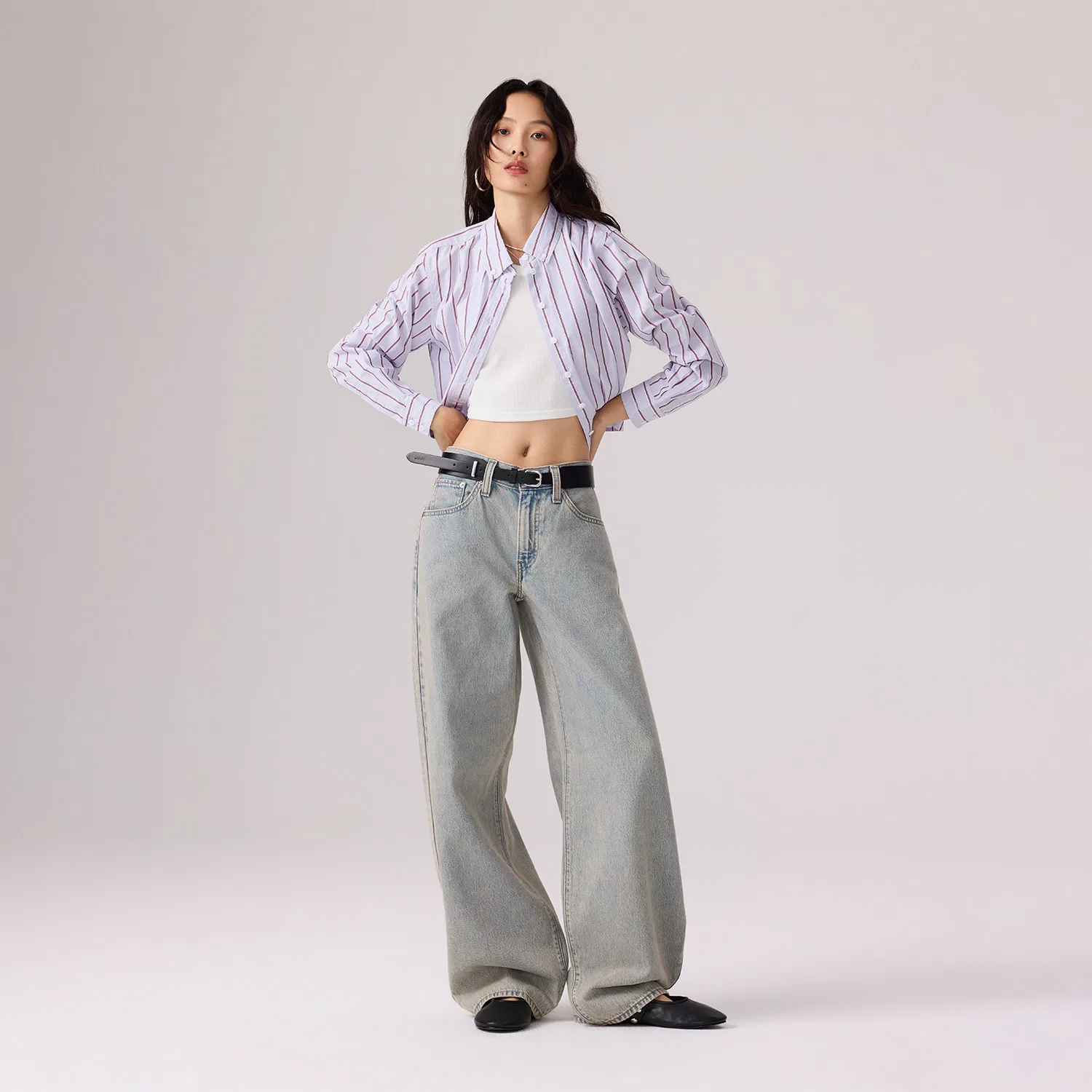 Женские джинсы с зауженным кроем Levis, Light Blue — фото 4