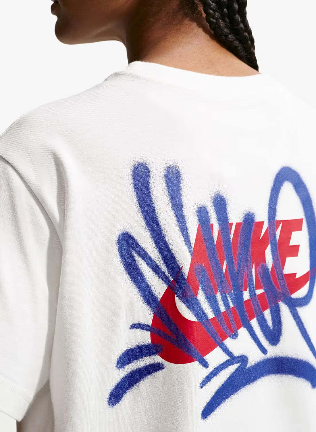 Футболка с принтом Classic boyfriend Nike, айвори — фото 4