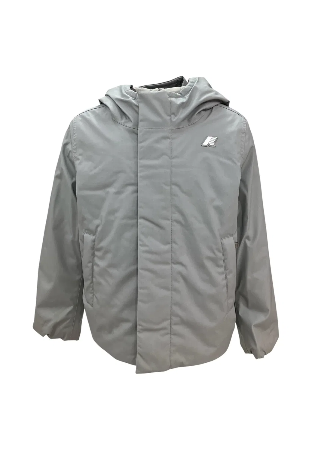 Зимняя куртка P. Jack из теплой микроканвы K-Way, Grey Frost
