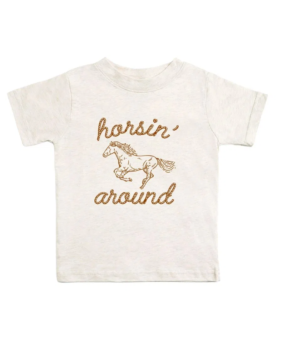 Футболка с длинным рукавом Horsin Around Western Sweet Wink, Natural Heather
