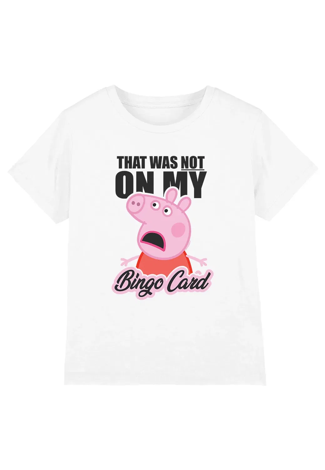 Детская футболка с принтом Peppa Pig Bingo Card Hasbro, White