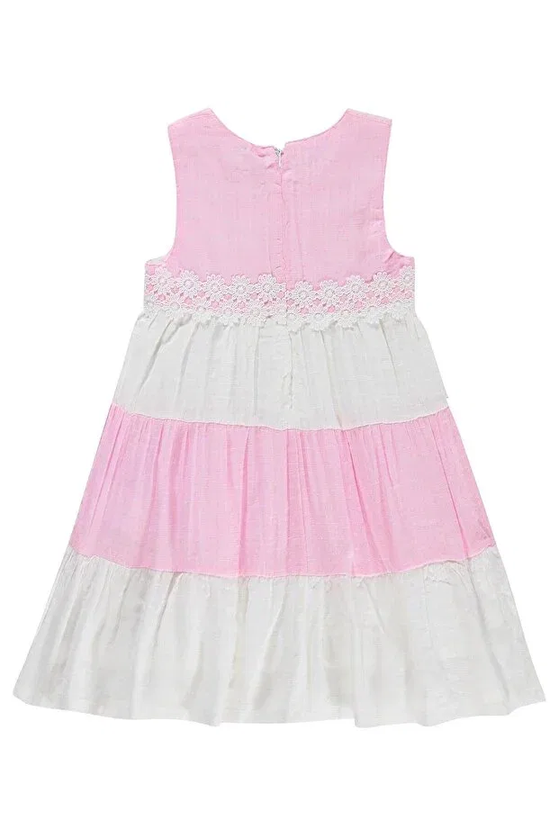 Детское платье для девочек кружевное Civil Girls, Pink-White — фото 2