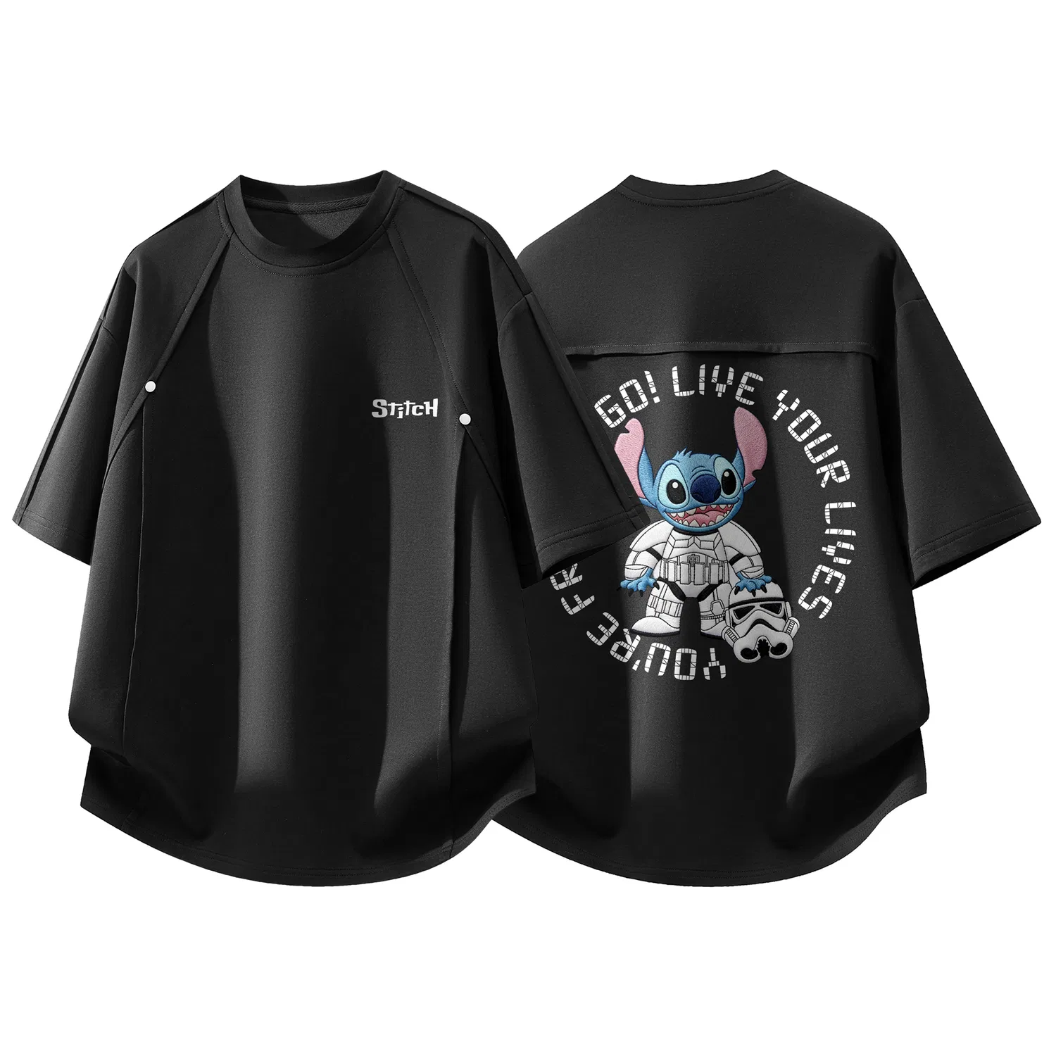 Детская футболка с принтом Disney, Unisex Crew Neck Moderate Other, Disney, Gray — фото 4