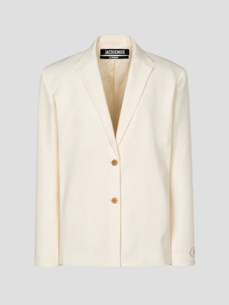 Блейзер оверсайз La Veste Carree JACQUEMUS, Off-White