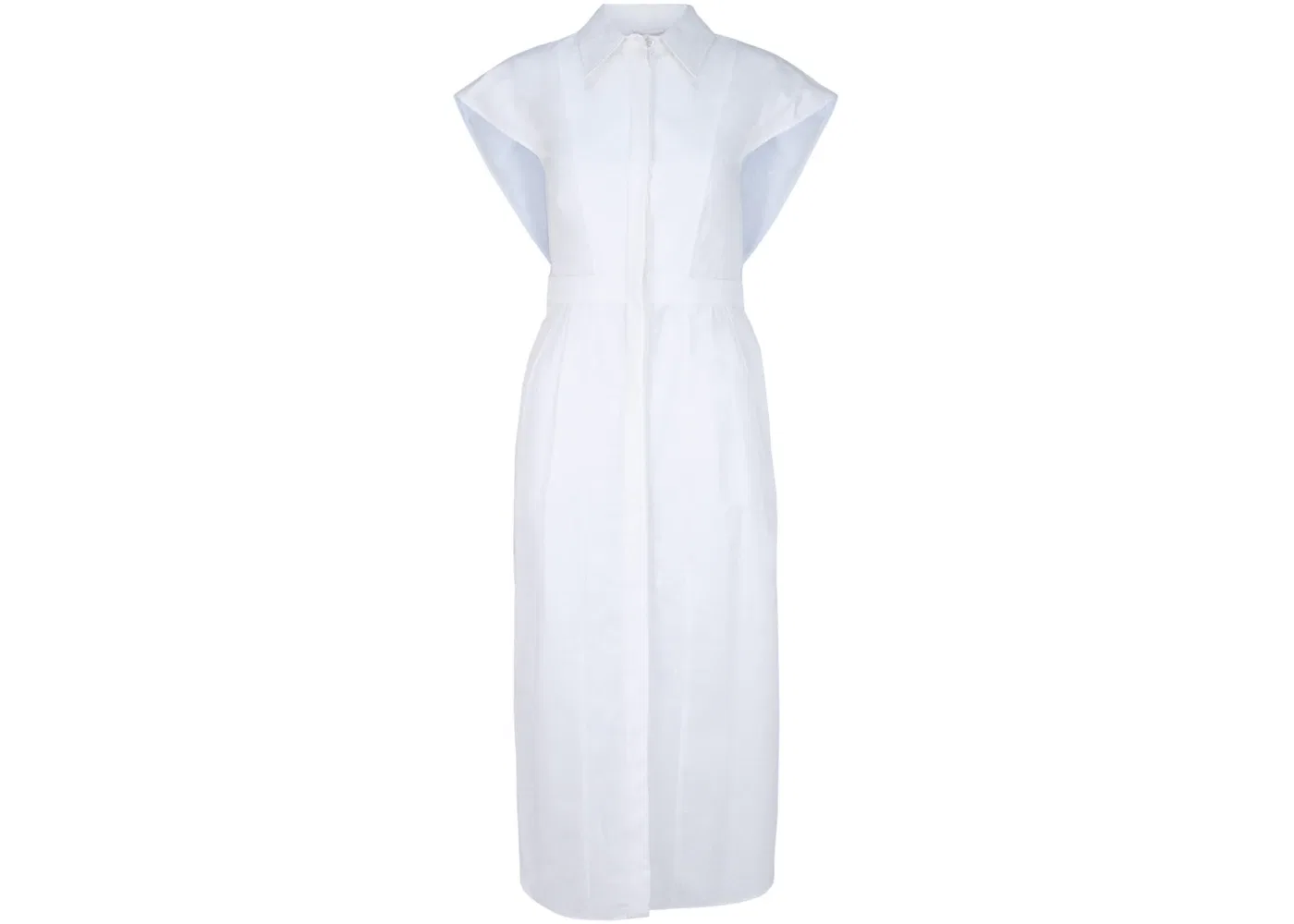 Женское платье-рубашка из хлопка Alexander McQueen, Optical White