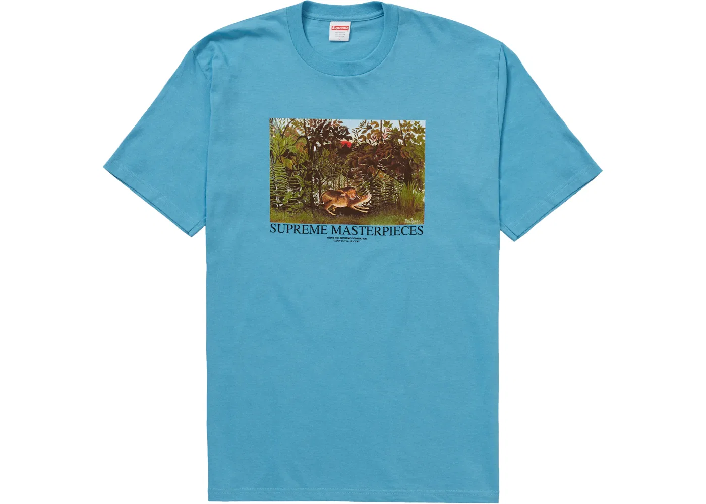 Мужская футболка с принтом Supreme Masterpieces Tee, Light Slate