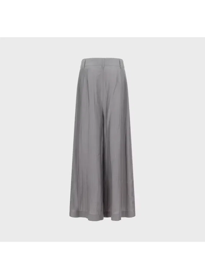 Брюки свободные широкие Zara, серебристо-серый — фото 3