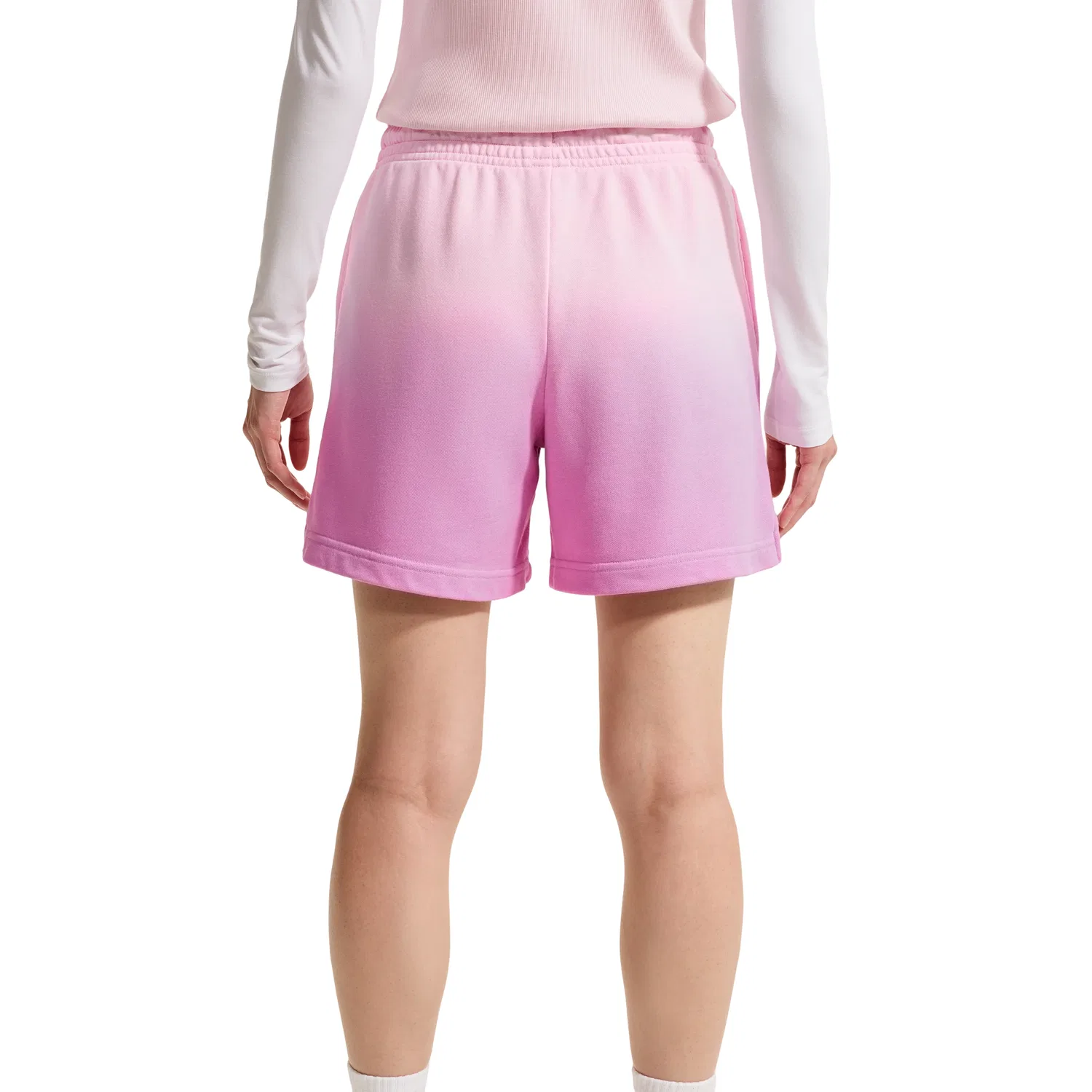 Женские шорты Nike Sportswear Phoenix Fleece с завышенной талией Pink Foam Light Magenta, розовый — фото 2