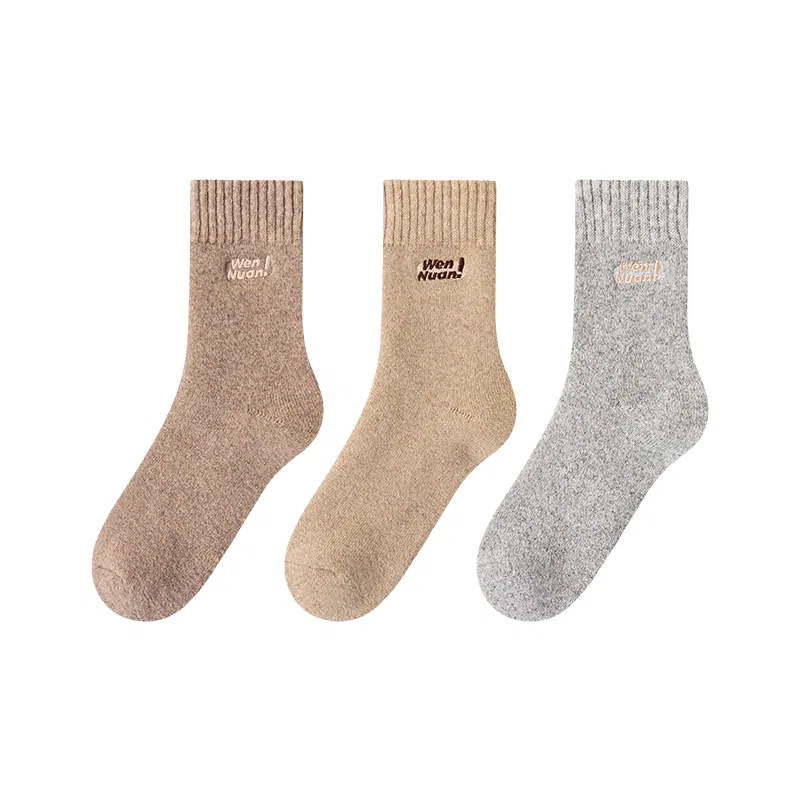 Детские носки до середины икры, комплект из 3 пар, 3 Pack (F Set-Khaki+Camel+Light Gray), MIIOW