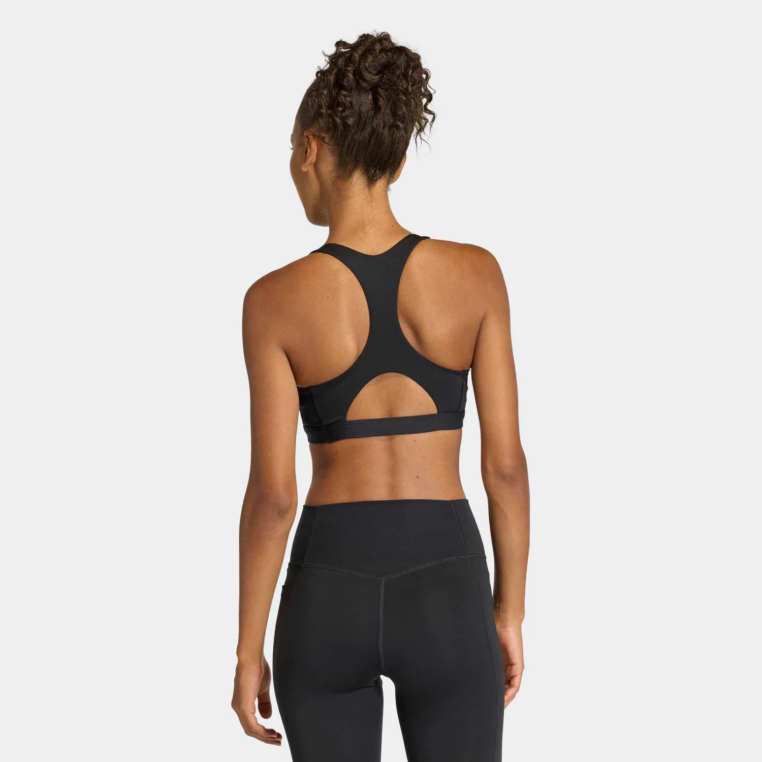 Женский спортивный бюстгальтер средней поддержки Optime Essentials Workout Adidas Performance, Black — фото 2