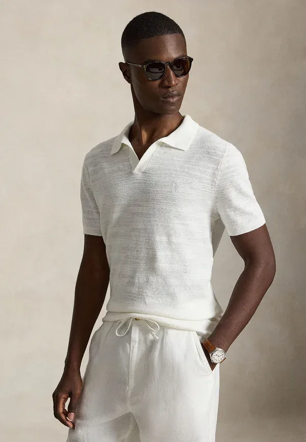 Футболка с V-образным вырезом Polo Ralph Lauren, Deckwash White/Andover Heather, белый
