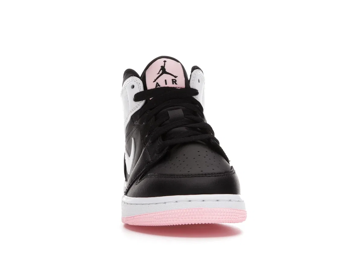 Детские кроссовки с контрастным дизайном Jordan 1 Mid Jordan,: Black/White-Arctic Punch — фото 2