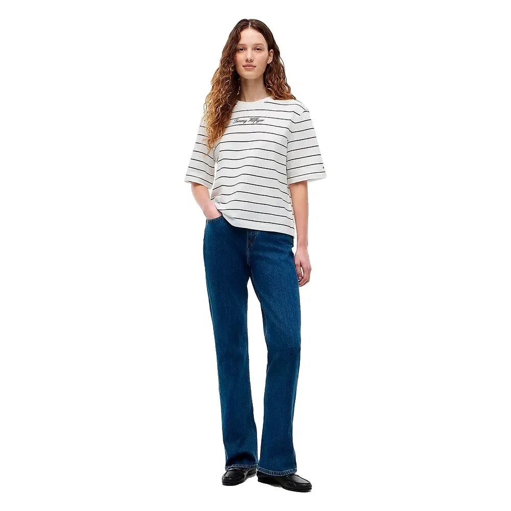 Женская футболка свободного кроя Tommy hilfiger, White — фото 4