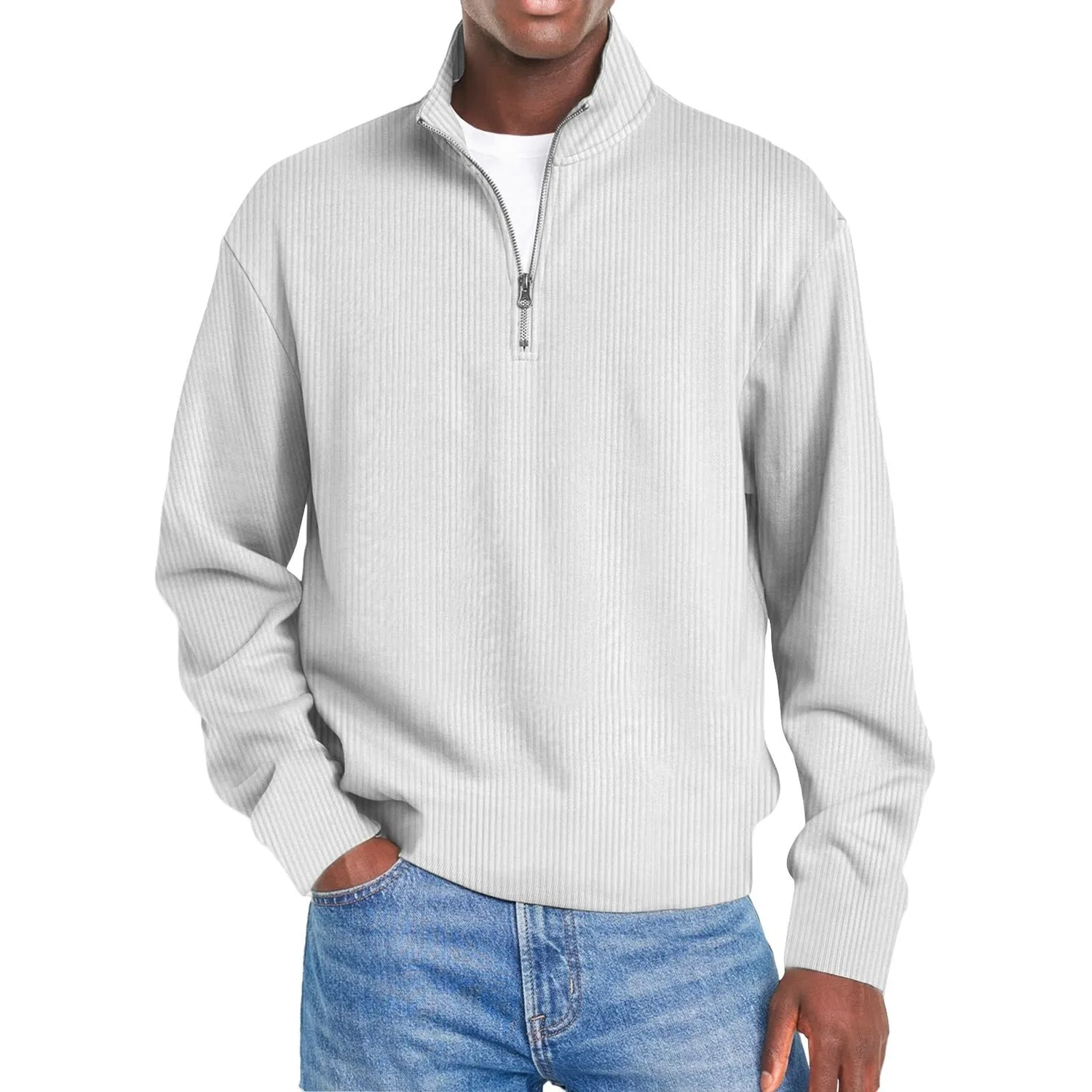Мужской свитшот хлопковый Casual Sweatshirts, White