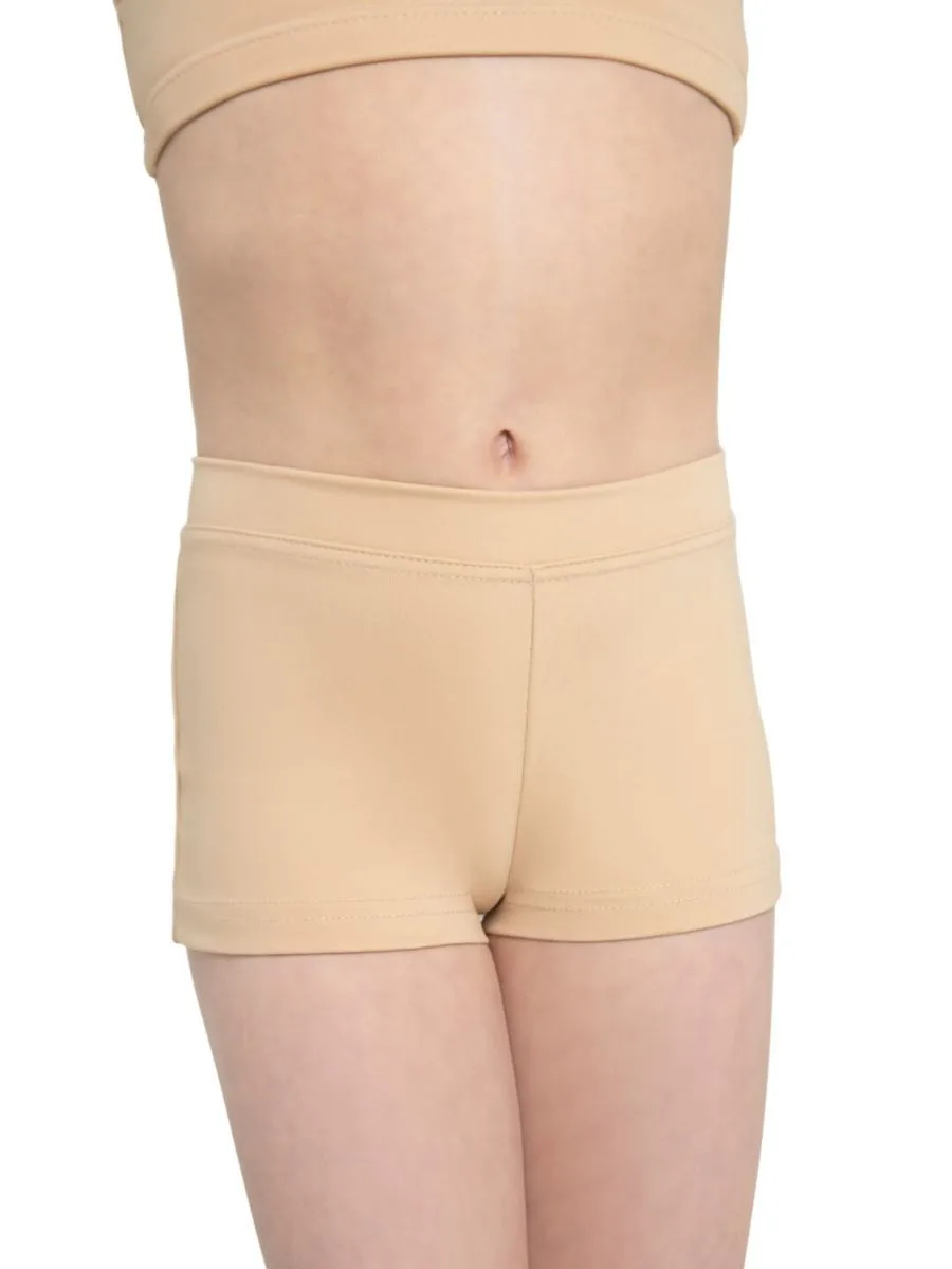 Короткие шорты с низкой посадкой для девушек Capezio, Nude