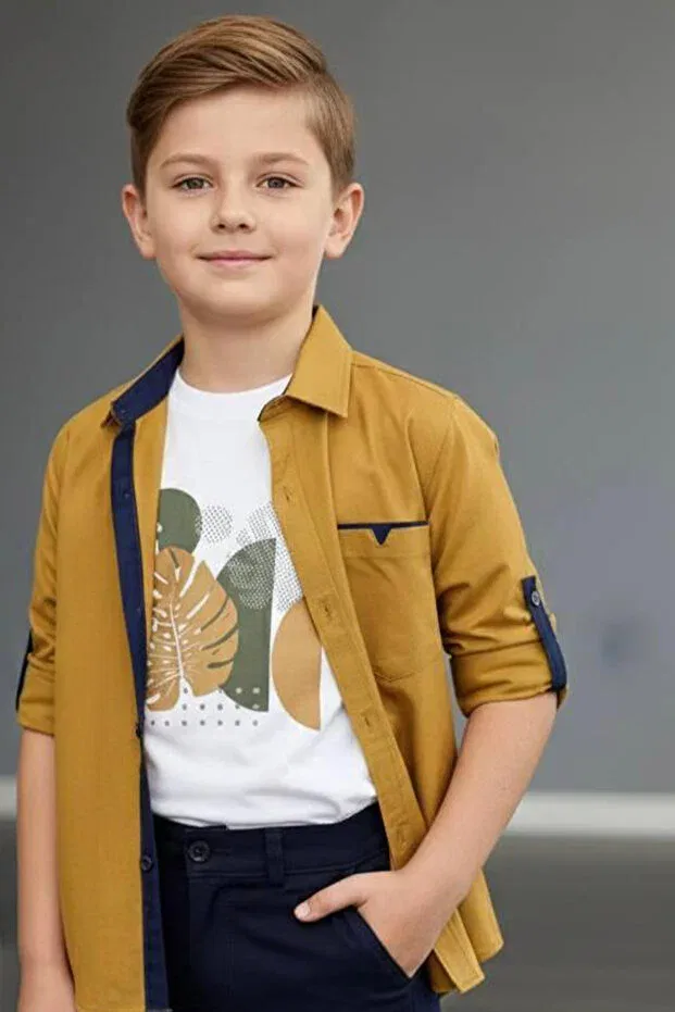 Детский комплект для мальчиков с длинным рукавом Trend Mix Kids, Hardal — фото 2