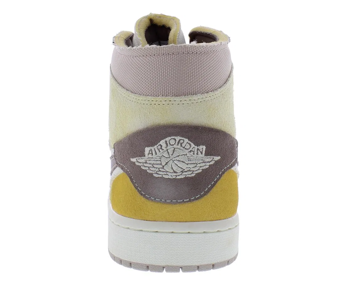 Детские кроссовки для мальчиков высокие Air Jordan 1 Retro High OG NIKE, Sail Taupe Haze Fossil — фото 4