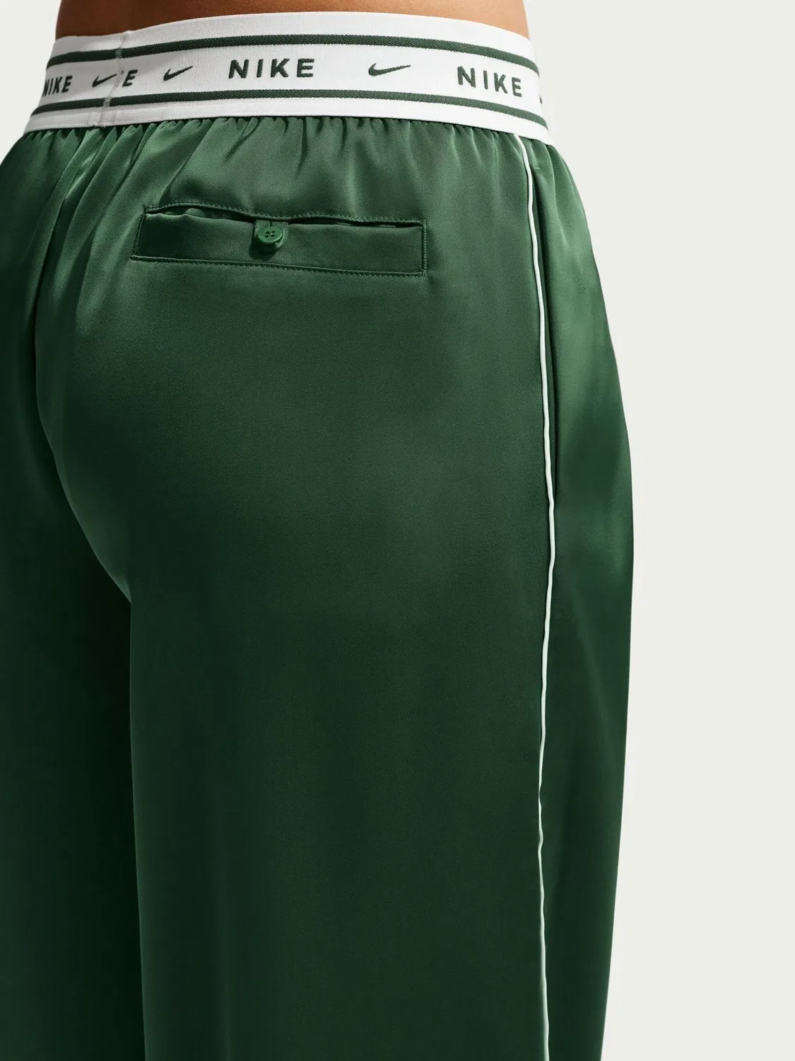 Брюки широкие сатиновые Nike Fir Green — фото 4
