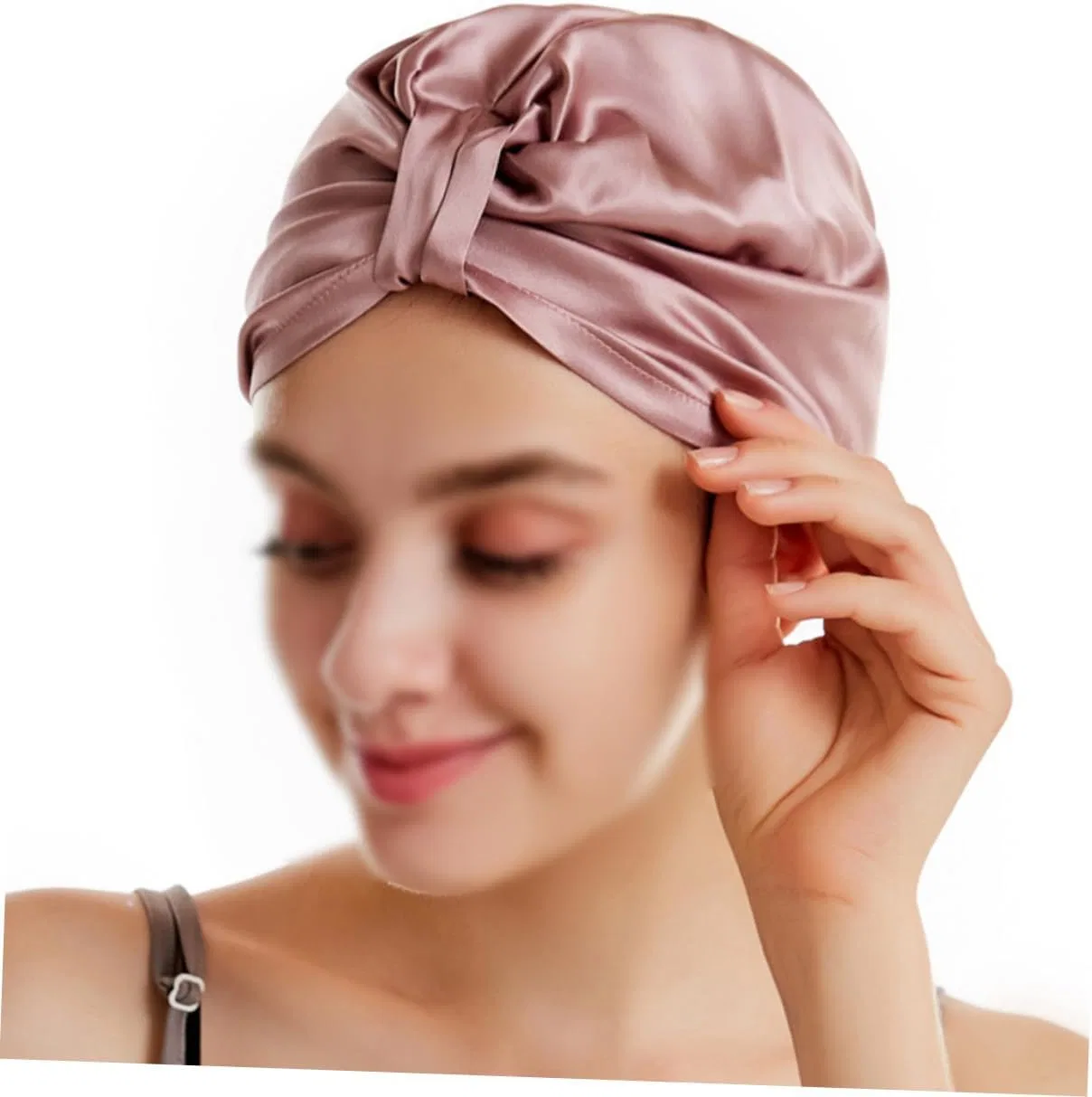 Шапочка для душа Satin-Turban, DOITOOL, 2 шт, 28x28 см, Красный — фото 4