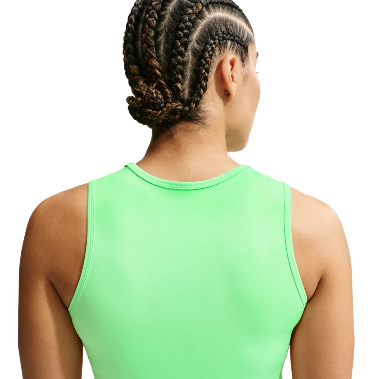 Женский топ-кроп Pro Dri-FIT 365 Nike, цвет White/Illusion Green — фото 2