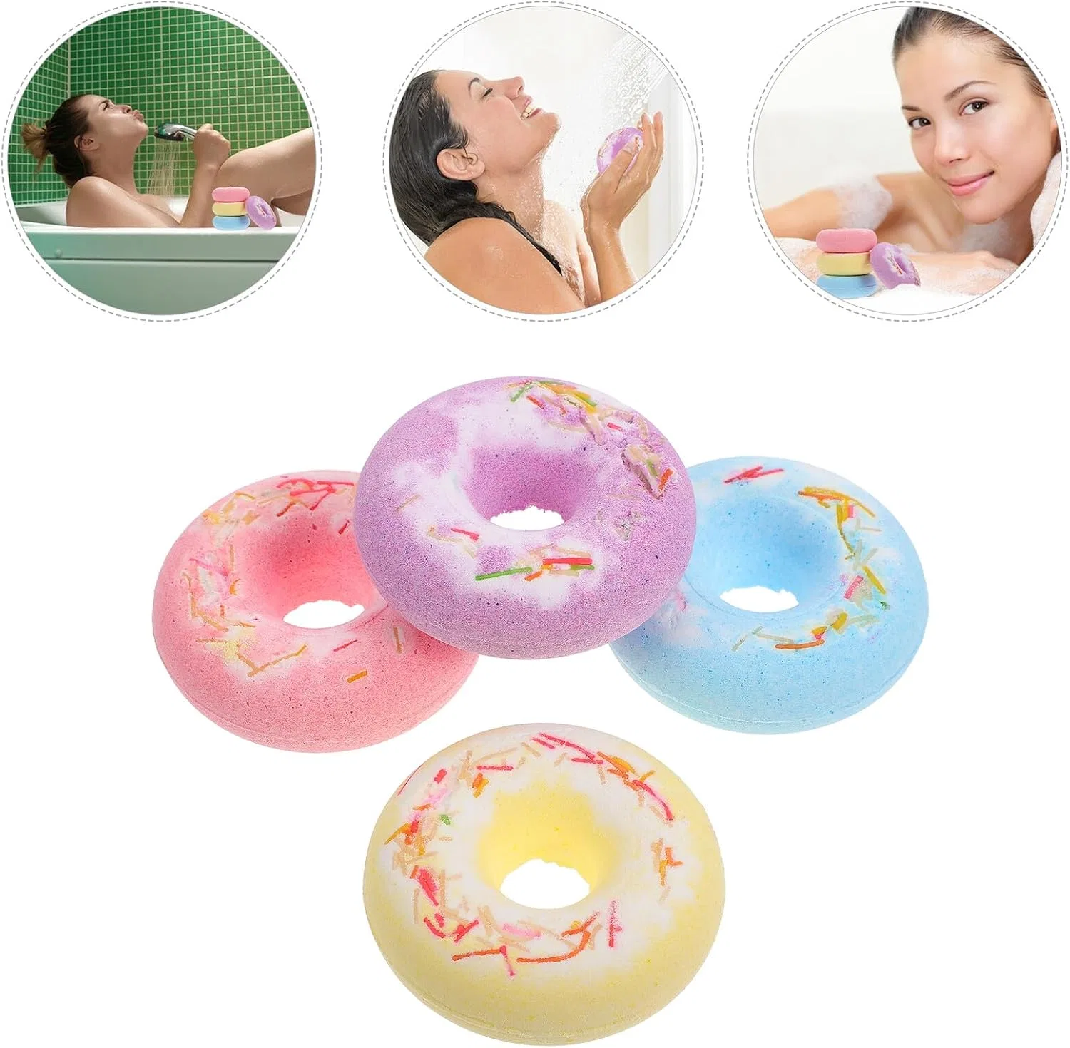 Набор Bath Bombs 4 шт Beavorty 110 г, мультиколор — фото 3