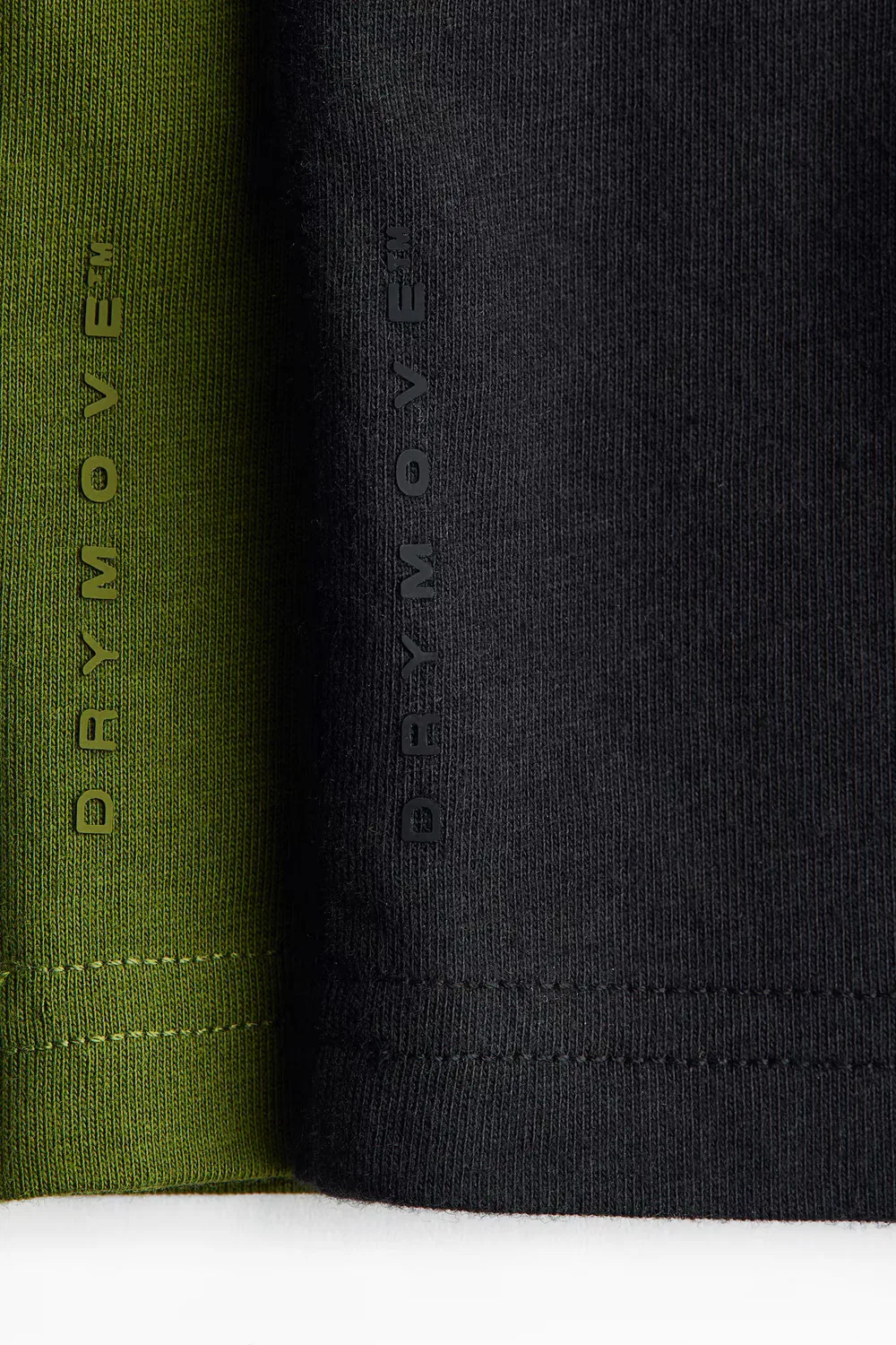 Комплект из двух футболок свободного кроя Drymove H&M, Olivgrün/Schwarz — фото 2