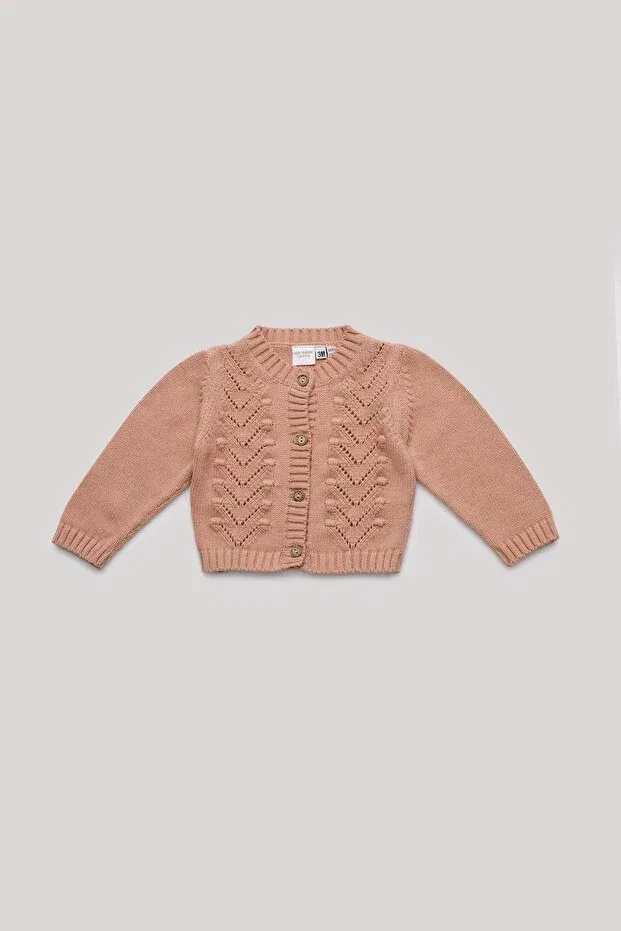 Детский кардиган для девочек с длинным рукавом Layette, Pink