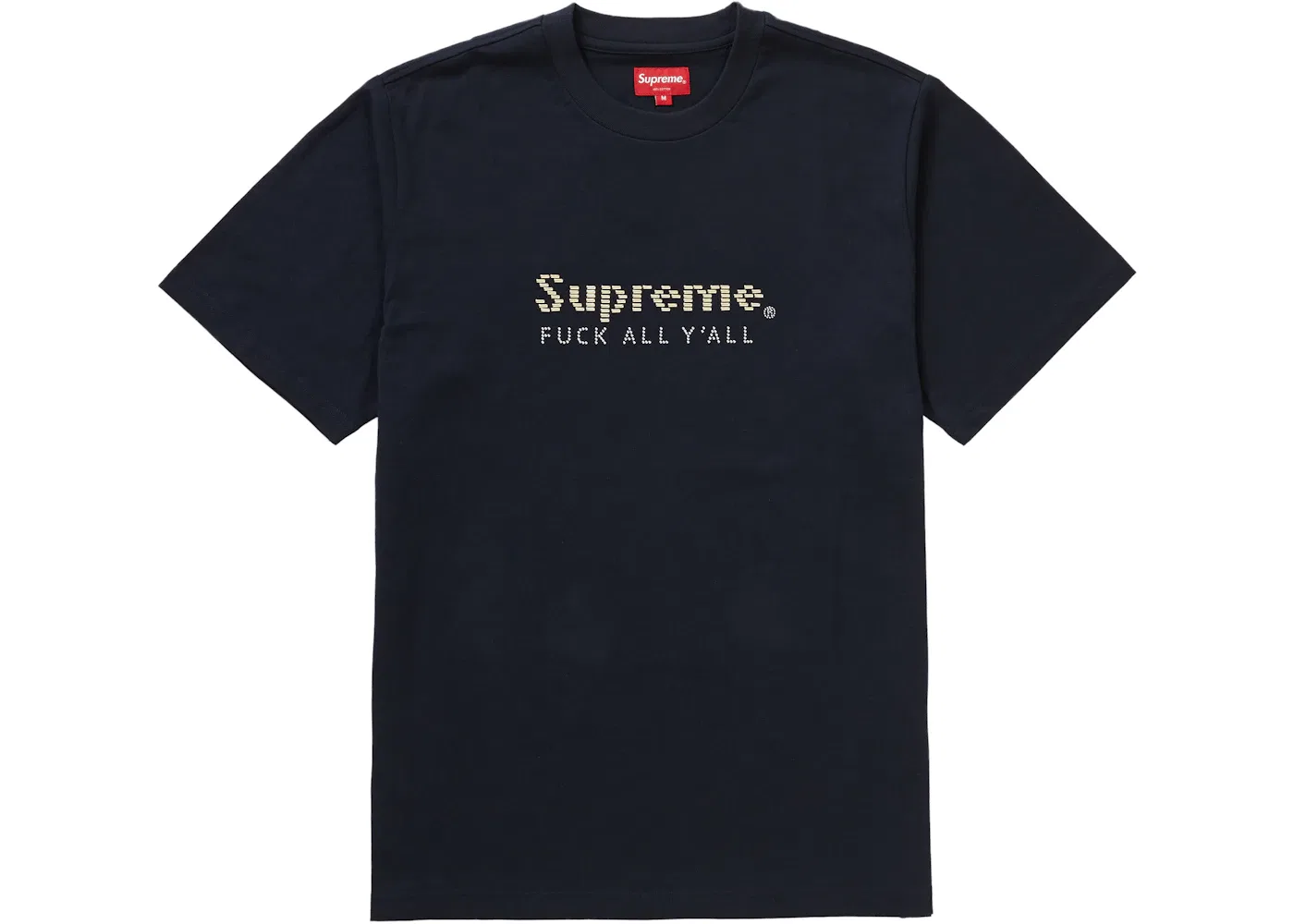 Мужская футболка с принтом Supreme Gold Bars Tee Supreme, Navy