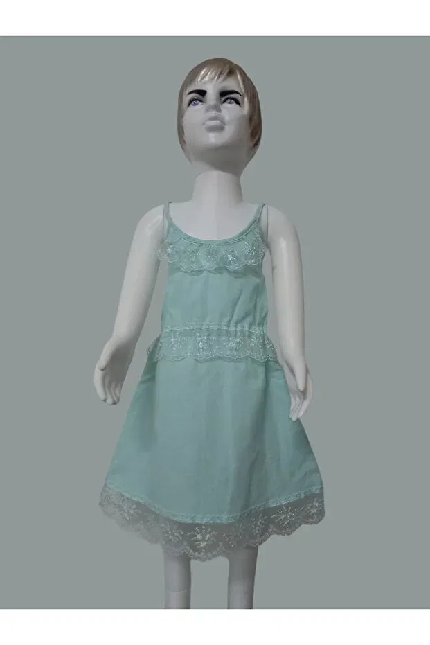 Детское платье для девочек с бретельками Mavi Kirpi Baby Style, Baby Green