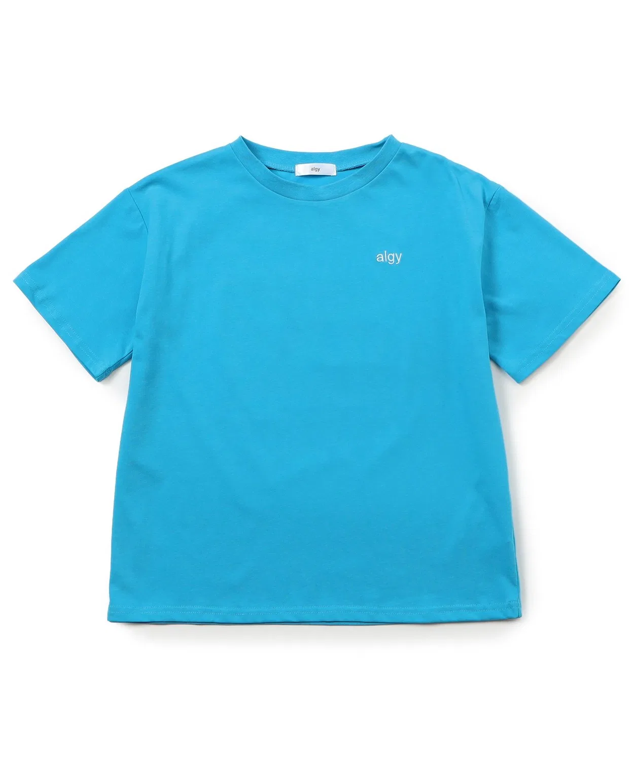 Детская футболка с принтом сзади, модель Back Print Colorful Logo Half Sleeve T-Shirt, algy, Sax Blue — фото 2