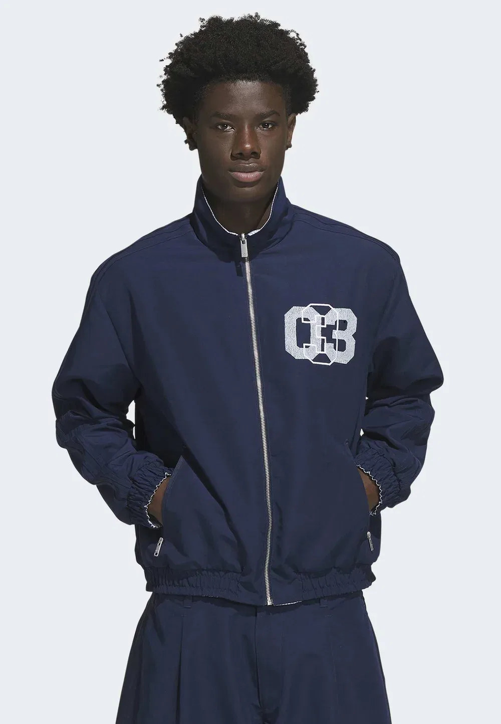 Тренировочная куртка Firebird, унисекс - тренировочная куртка Adidas Originals, Night Indigo Clear Sky