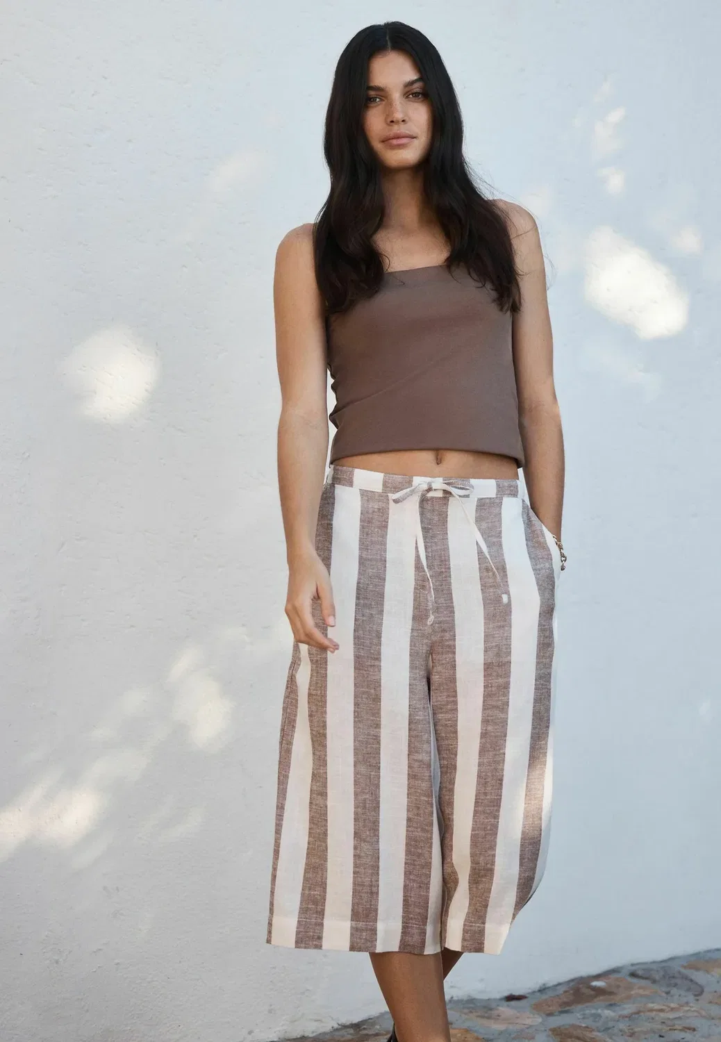 Шорты Next, Neutral Ecru Stripe — фото 3