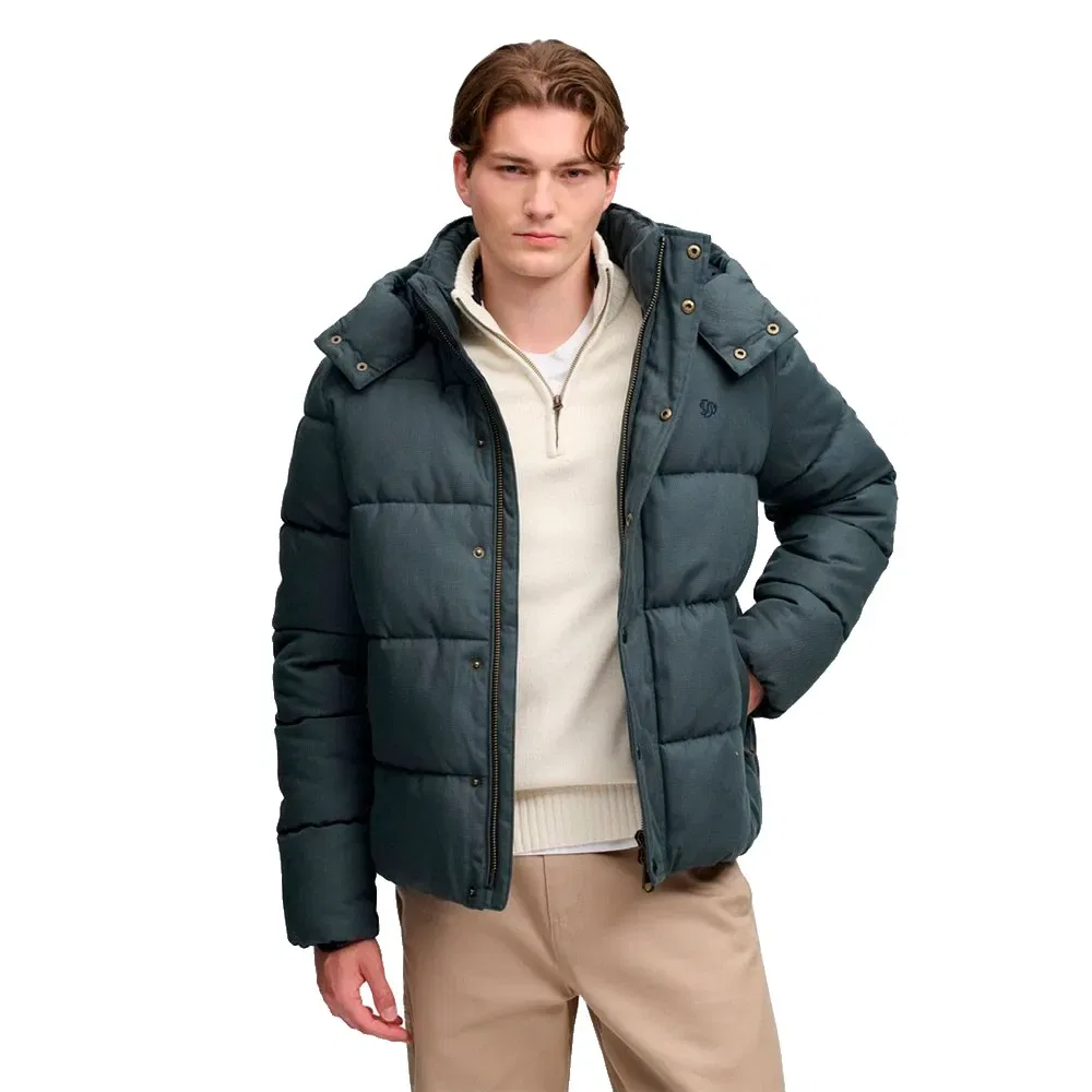 Мужской стеганый пуховик Premium Check Superdry, Blue