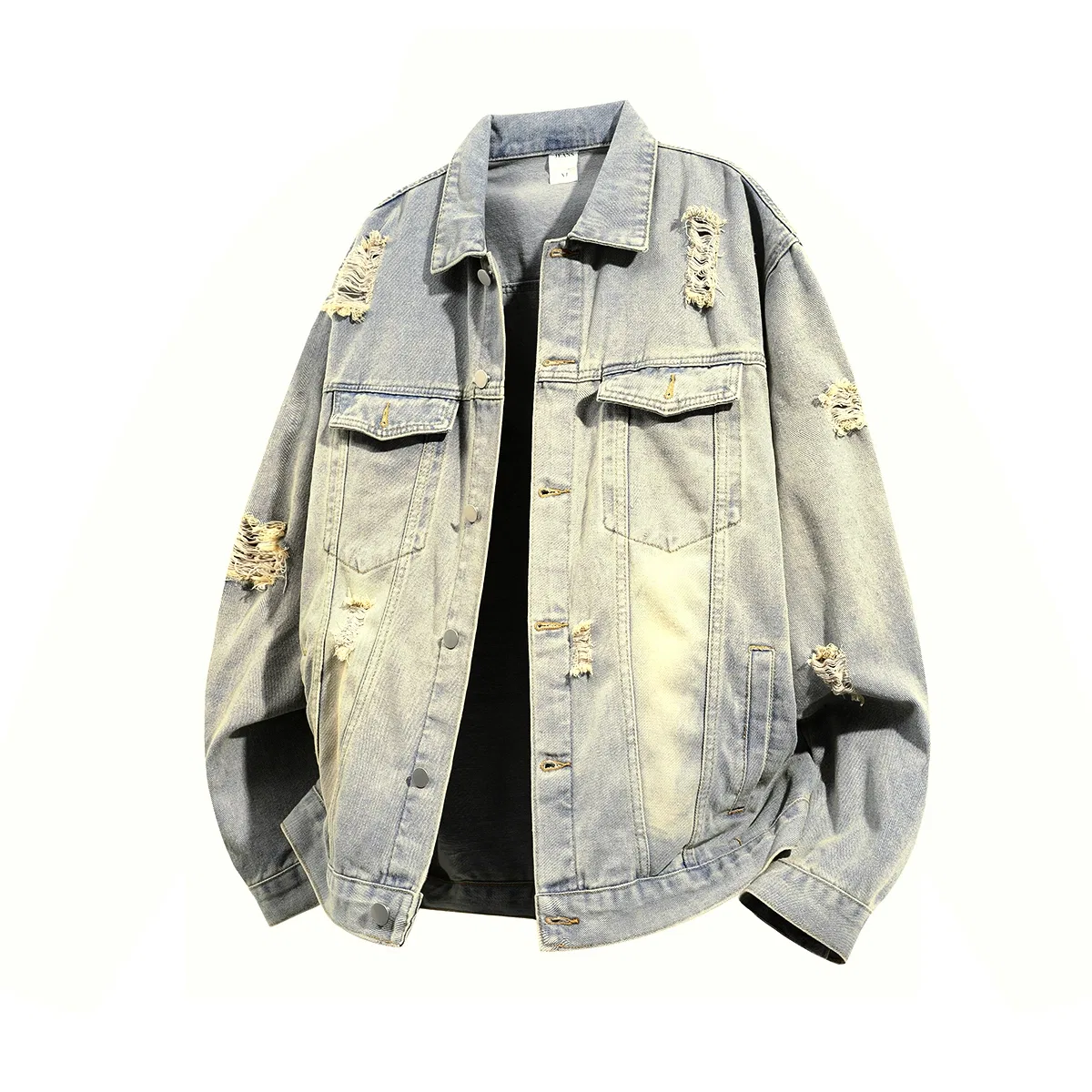 Детское джинсовое пальто с отложным воротником GWAF, Vintage Blue Basic
