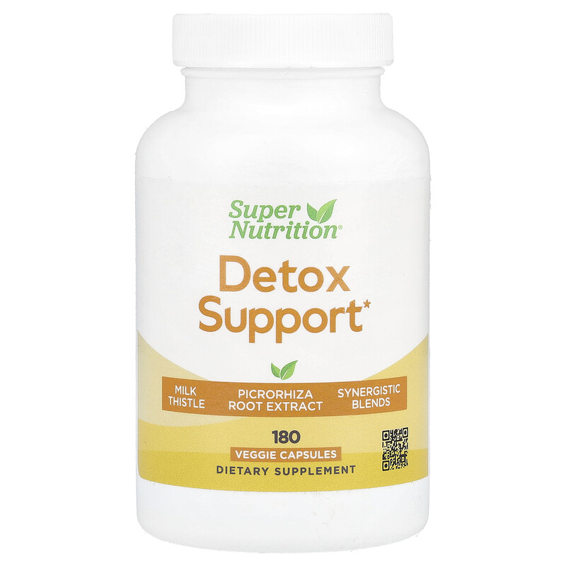

Super Nutrition, добавка для поддержки детоксикации, 180 растительных капсул
