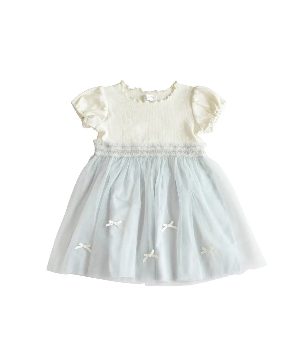 Детское платье для девочек с принтом Ribbon Smocking Embroidery DADWAY, Light Purple — фото 2