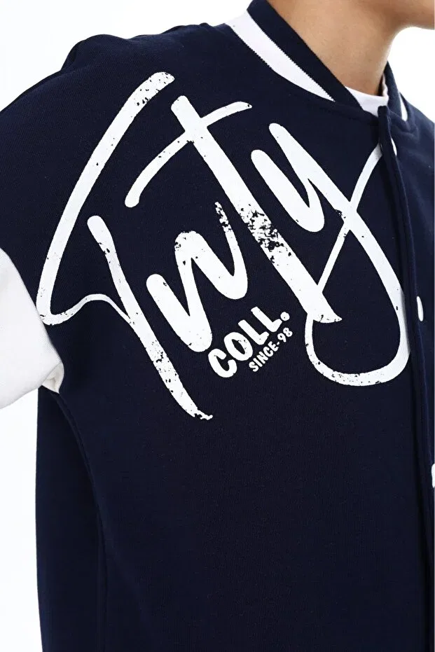 Детский кардиган с принтом Toontoy, Navy Blue — фото 4